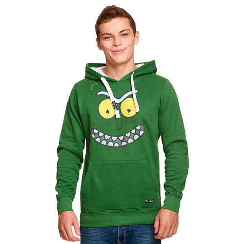 Productafbeelding Rick en Morty - Pickle Rick Gezicht Hoodie groen