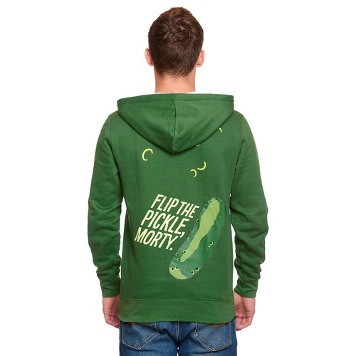 Productafbeelding Rick en Morty - Pickle Rick Gezicht Hoodie groen