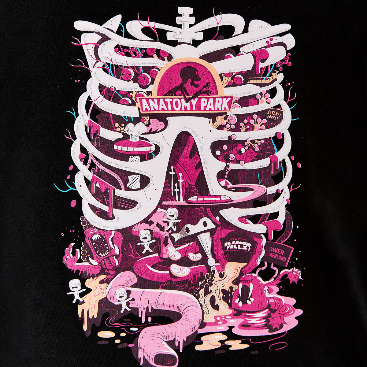 Productafbeelding Rick en Morty - Anatomy Park dames T-shirt zwart