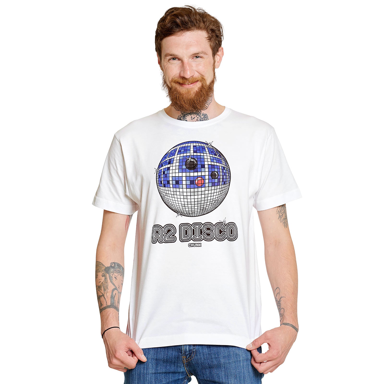 Productafbeelding Droid Disco T-Shirt voor Star Wars fans wit