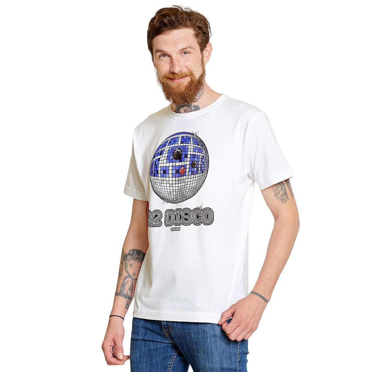 Productafbeelding Droid Disco T-Shirt voor Star Wars fans wit