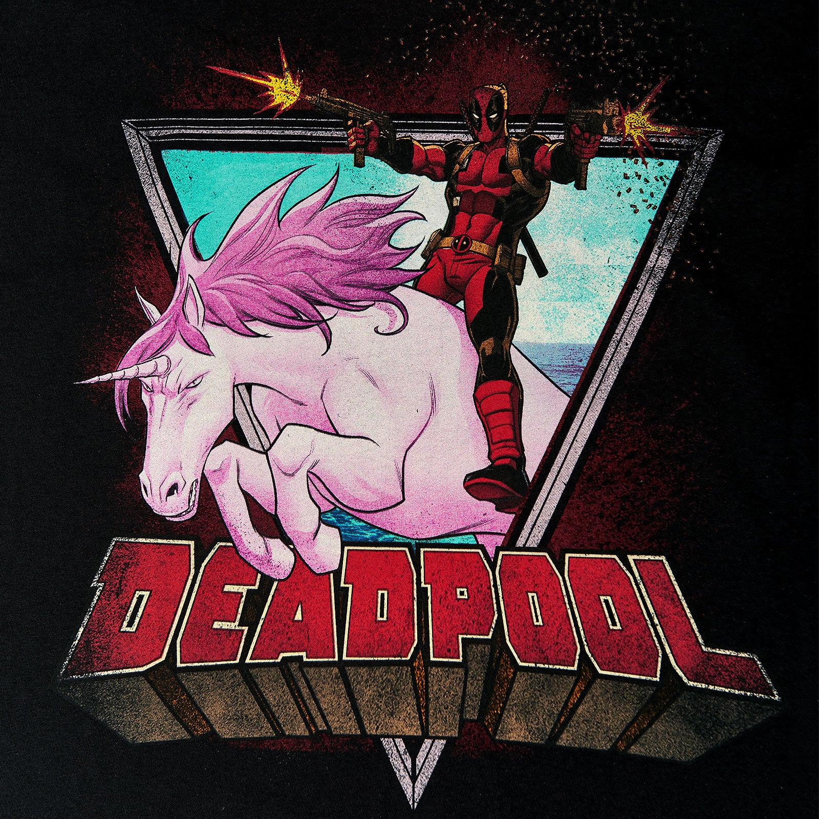 Image produit Deadpool - T-shirt Unicorn Ride noir