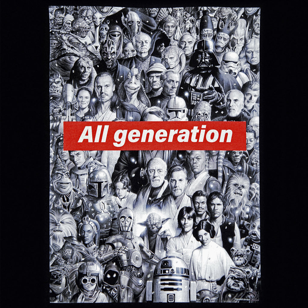 Productafbeelding Star Wars - All Generation T-Shirt zwart
