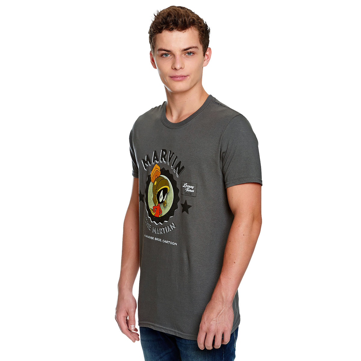 Image produit Looney Tunes - T-shirt Marvin le Martien gris
