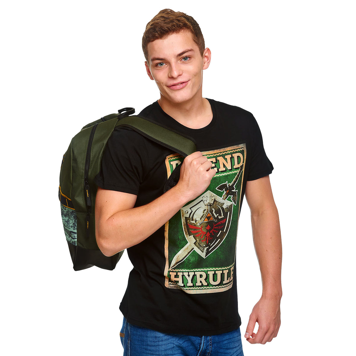 Image produit Zelda - T-shirt noir 'Defend Hyrule Propaganda Poster'