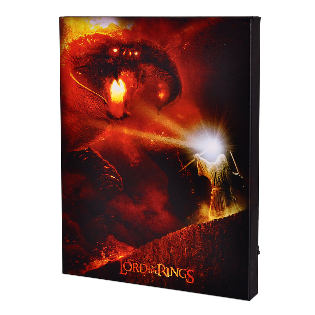 Productafbeelding Heer der Ringen - Gandalf vs. Balrog Wandbeeld met Licht
