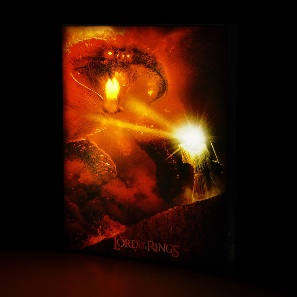 Productafbeelding Heer der Ringen - Gandalf vs. Balrog Wandbeeld met Licht