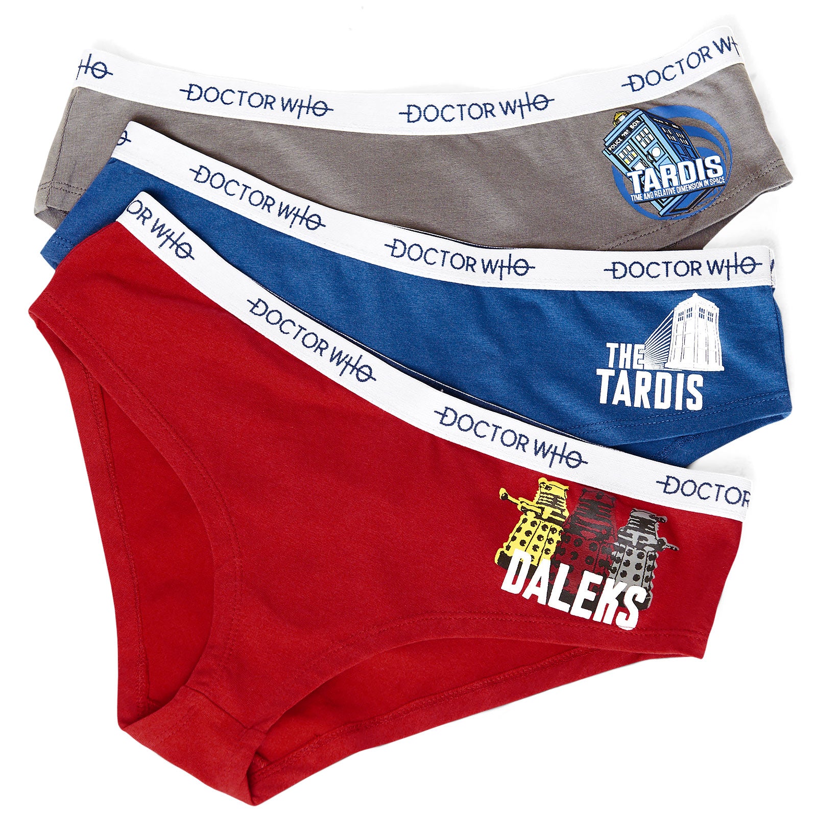 Image produit Doctor Who - Ensemble de culottes Tardis & Daleks 3 pièces
