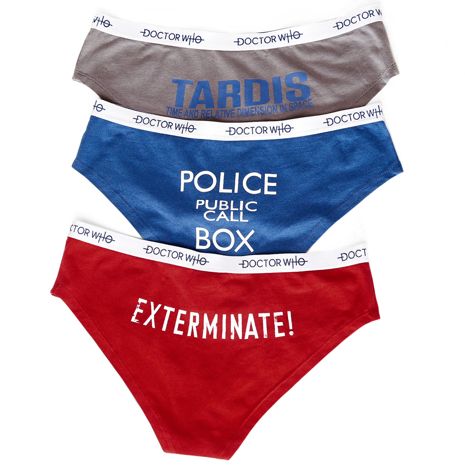Image produit Doctor Who - Ensemble de culottes Tardis & Daleks 3 pièces