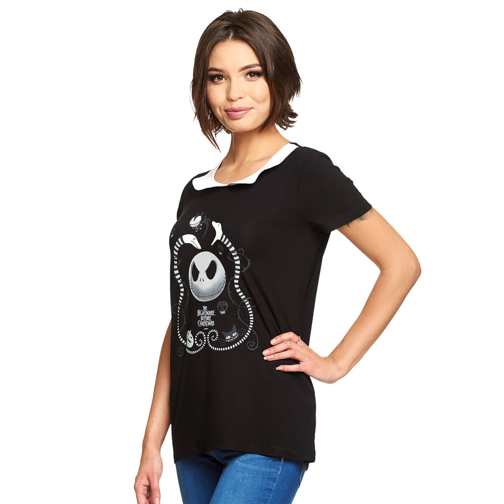 Productafbeelding Nightmare Before Christmas - Snakes & Skull dames T-shirt