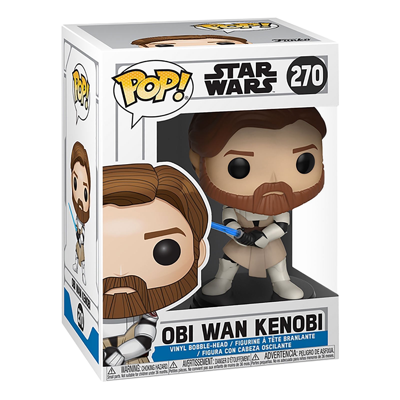Produktbild Star Wars - Clone Wars Obi Wan Kenobi Funko Pop Wackelkopf-Figur