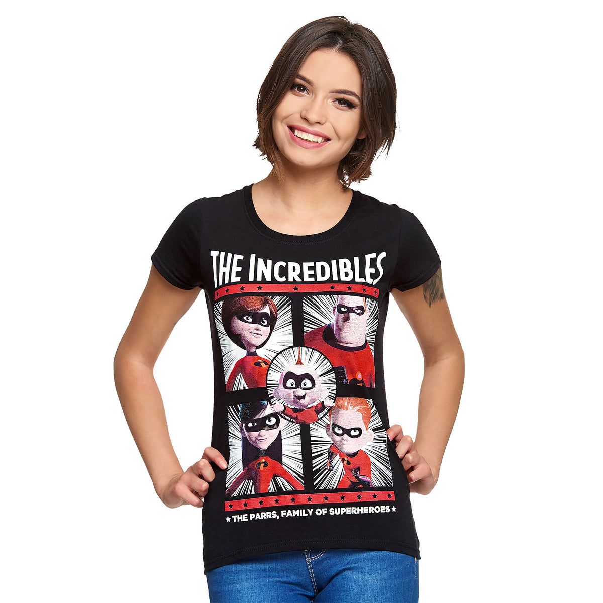 Productafbeelding The Incredibles - Parr Family Dames T-Shirt Zwart