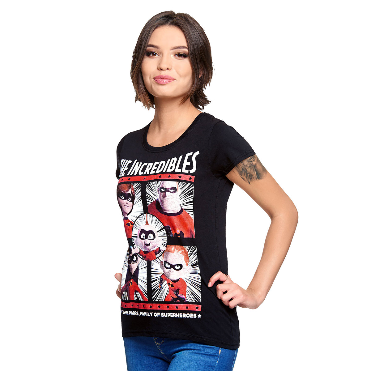 Productafbeelding The Incredibles - Parr Family Dames T-Shirt Zwart