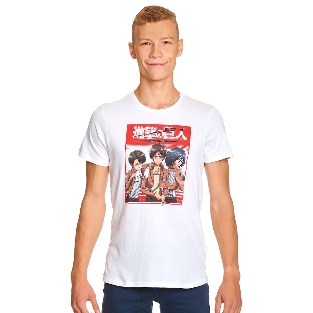 Productafbeelding Attack on Titan - Survey Corps Trio T-Shirt wit