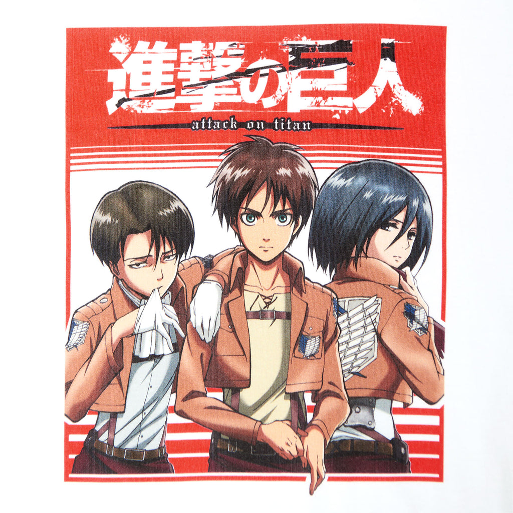 Productafbeelding Attack on Titan - Survey Corps Trio T-Shirt wit