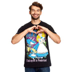 Image produit Alice au pays des merveilles - T-shirt 'Pas comme les autres filles' noir