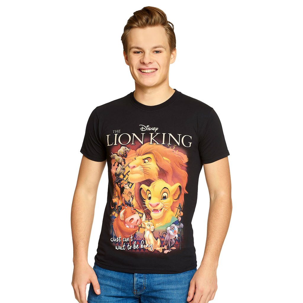 Productafbeelding Leeuwenkoning - Poster T-Shirt Zwart