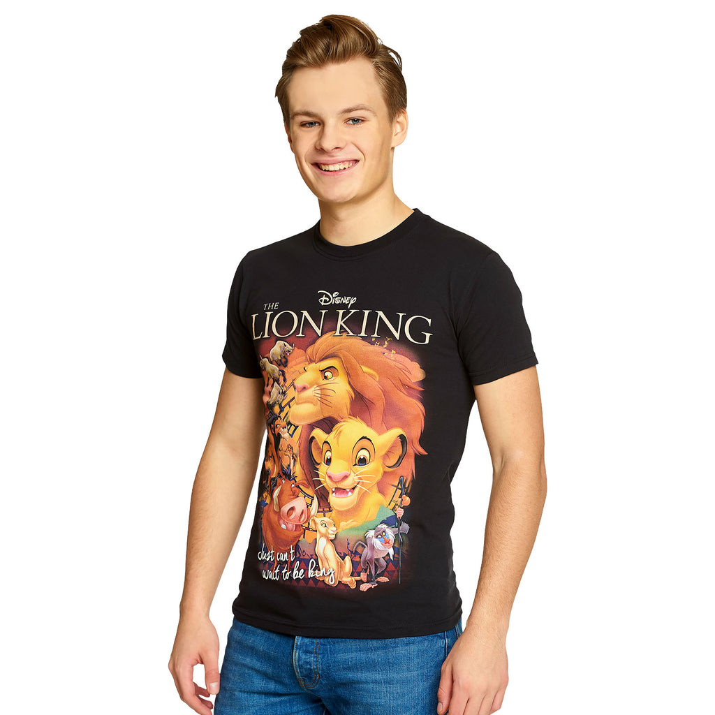 Productafbeelding Leeuwenkoning - Poster T-Shirt Zwart