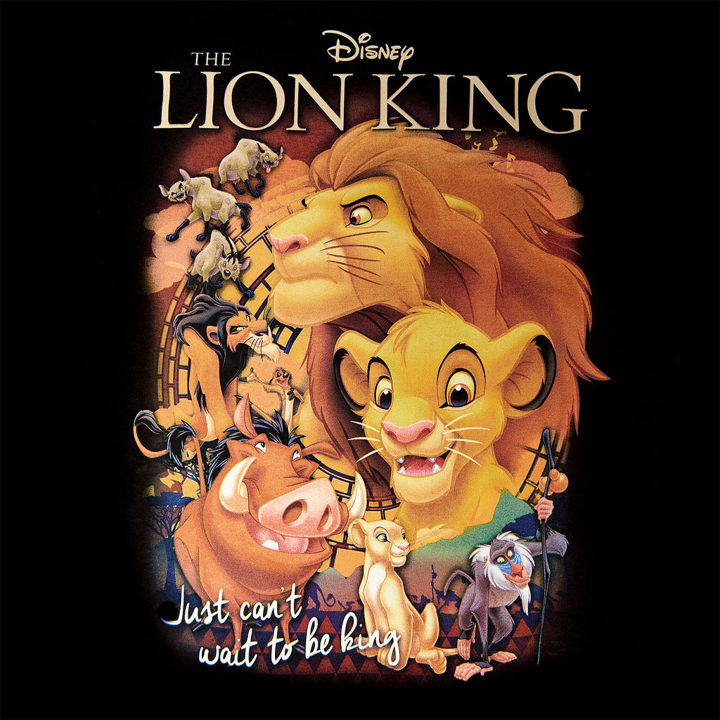 Productafbeelding Leeuwenkoning - Poster T-Shirt Zwart