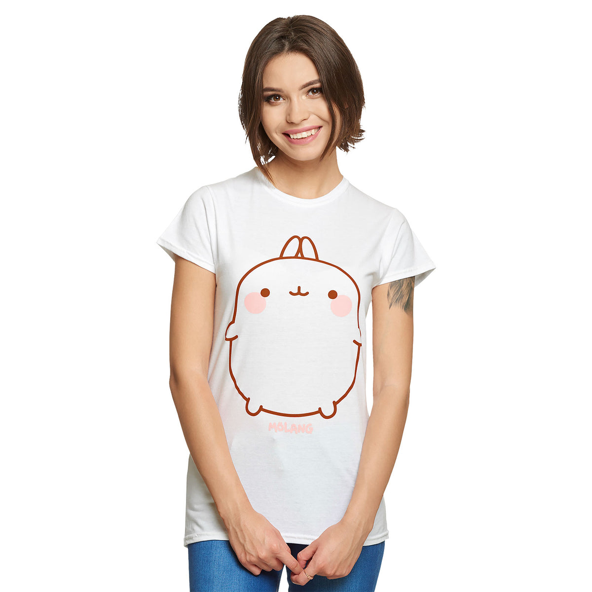 Productafbeelding Molang - Smile Dames T-shirt Wit