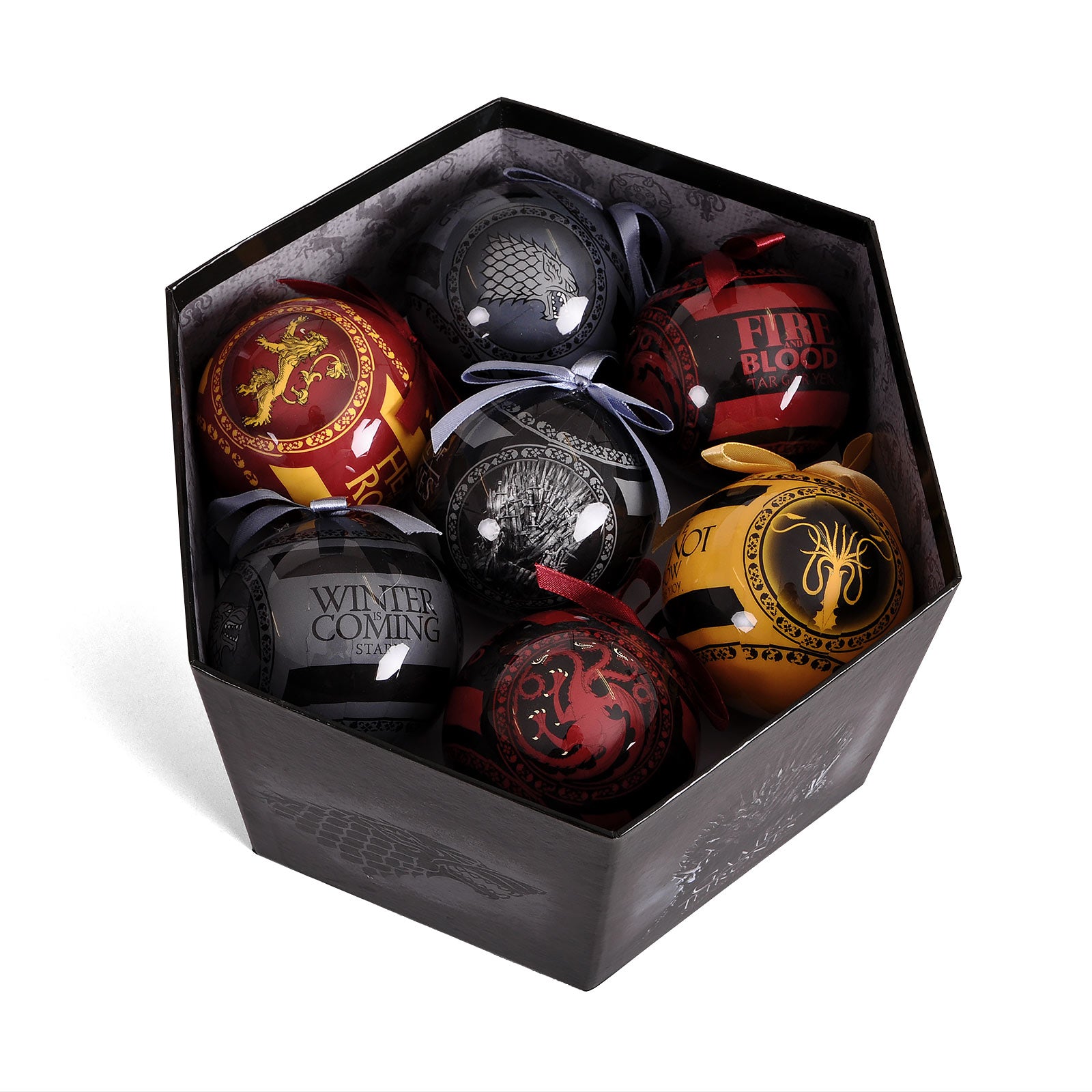 Produktbild Game of Thrones - Wappen Weihnachtsbaumkugeln 14tlg