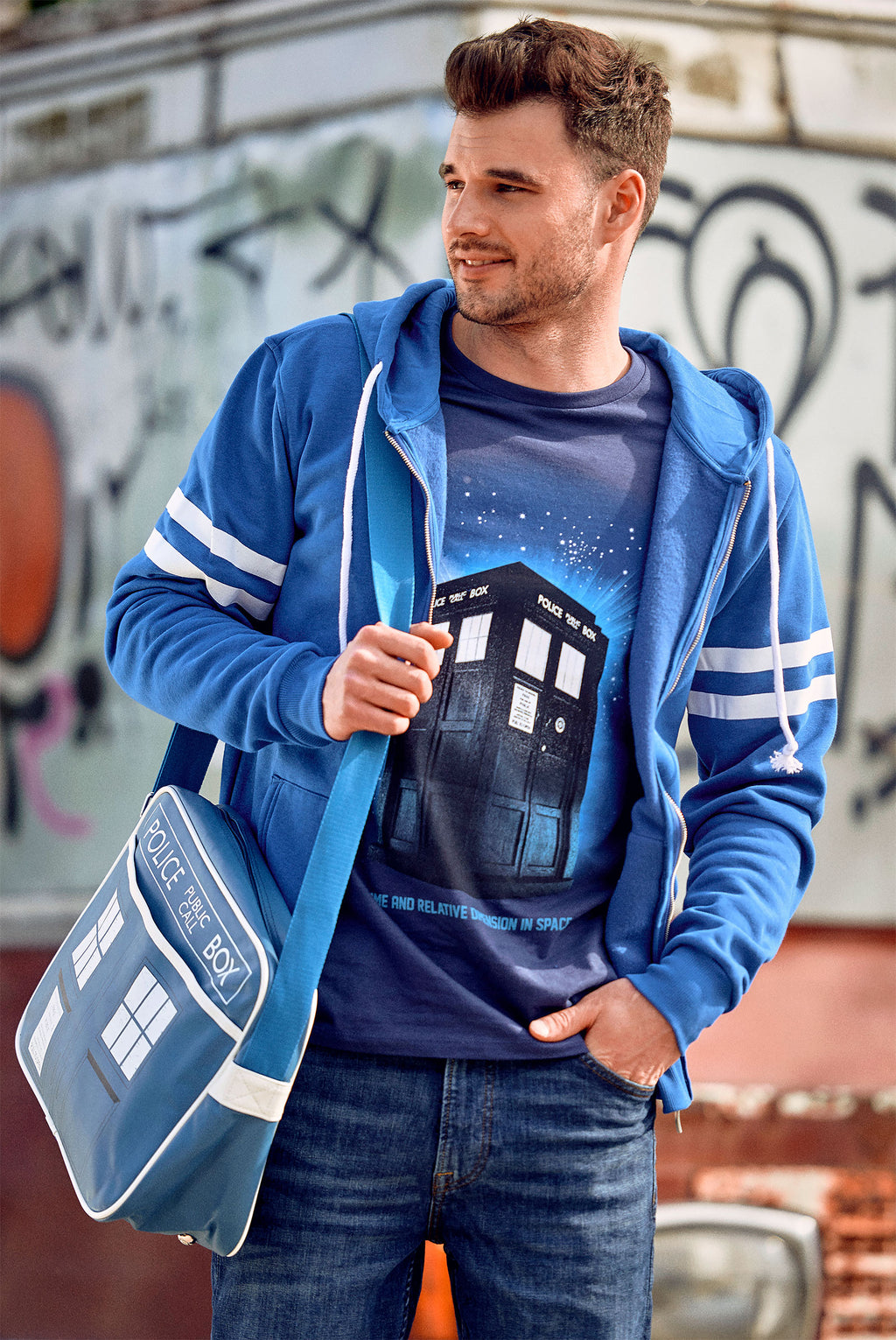 Productafbeelding Doctor Who - Tardis Hoodie blauw