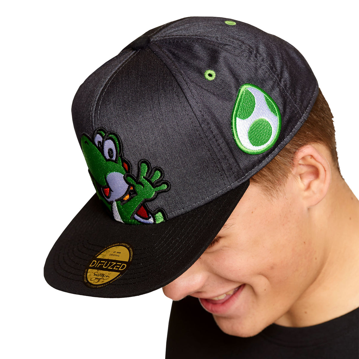 Productafbeelding Super Mario - Yoshi Snapback Cap grijs