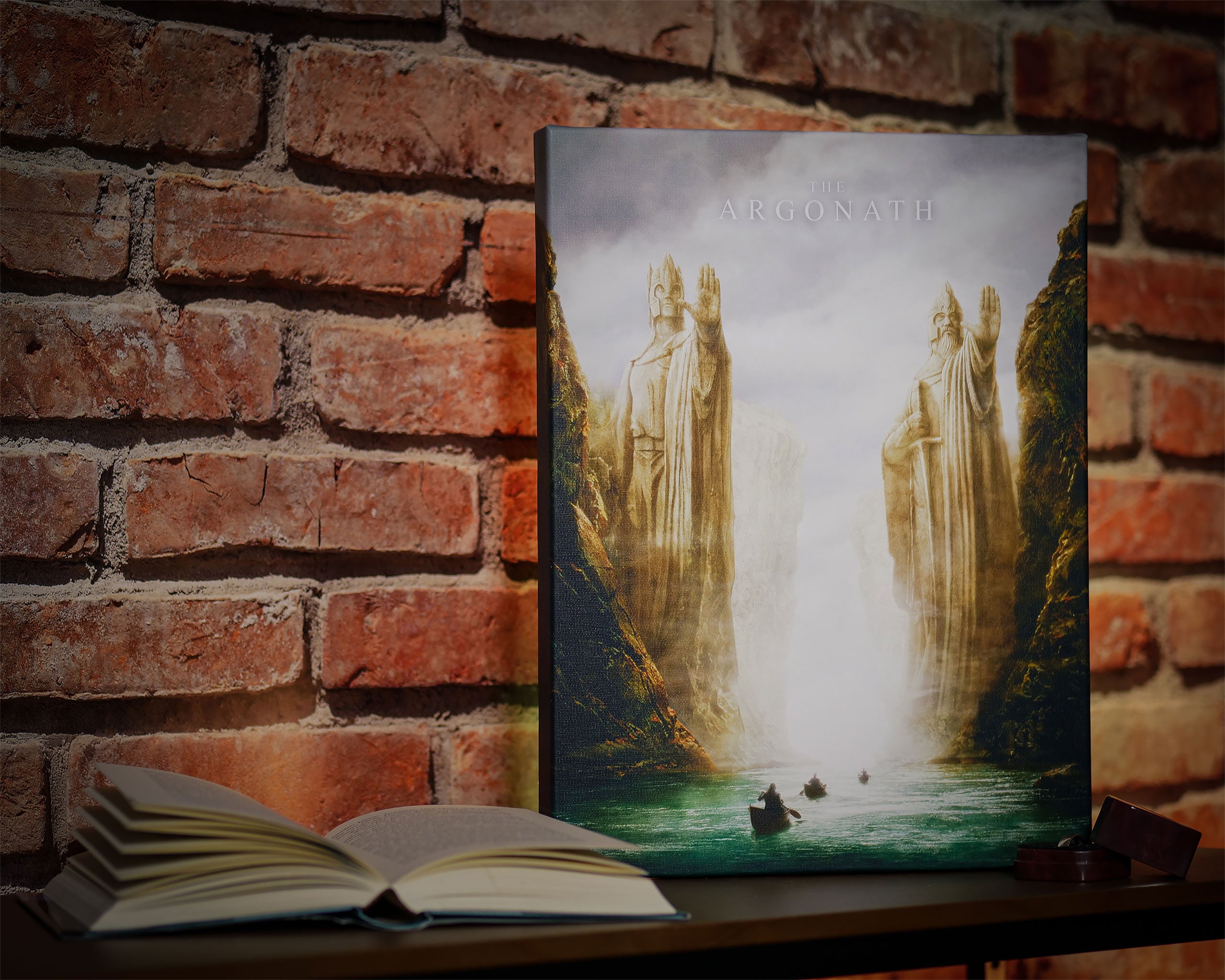 Productafbeelding Heer der Ringen - Argonath muurschildering met licht