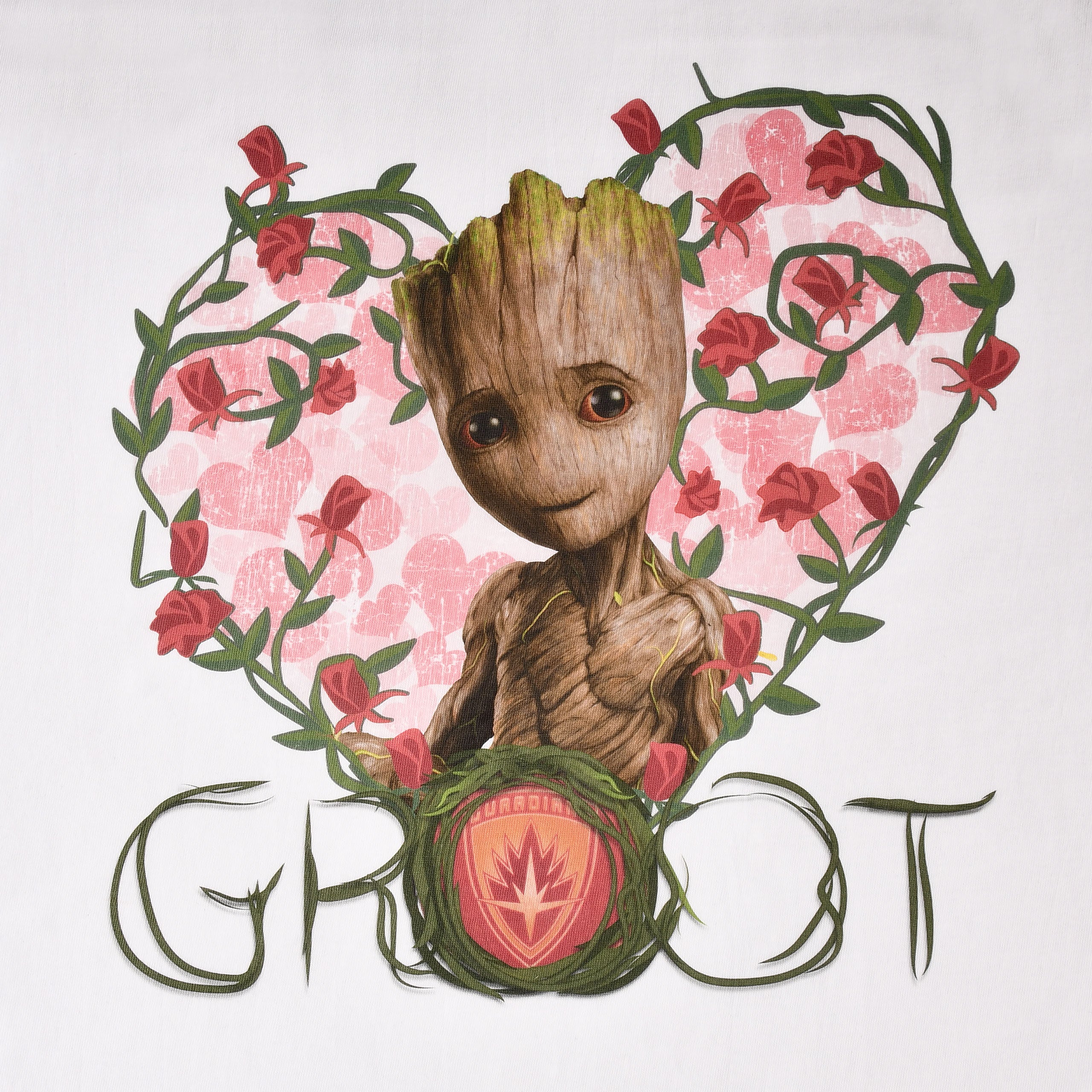 Image produit Les Gardiens de la Galaxie - T-shirt pour femmes Baby Groot Heart blanc