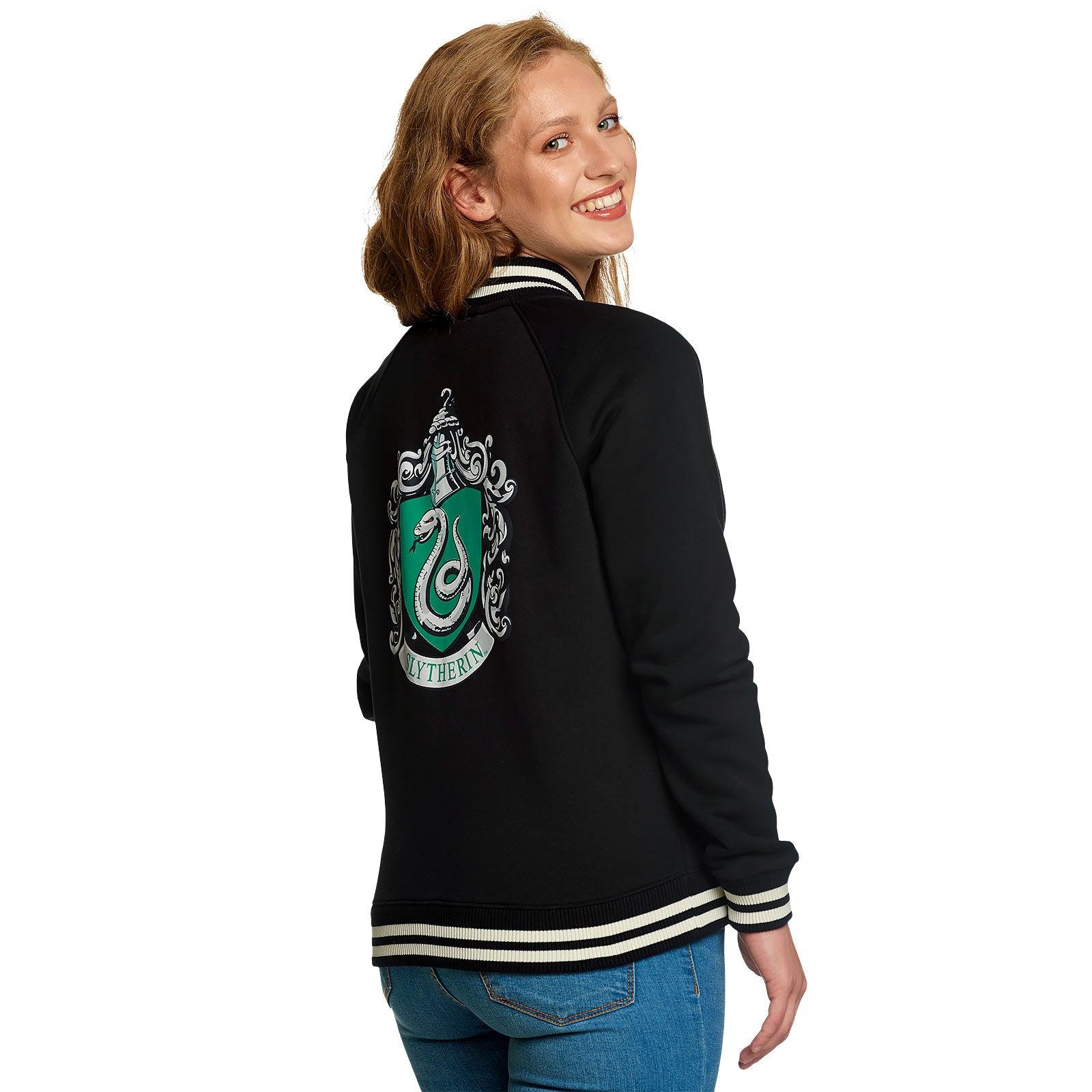 Produktbild Harry Potter - Slytherin Wappen College Jacke Damen schwarz