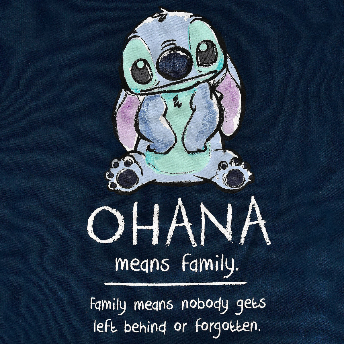 Image produit Lilo & Stitch - Ohana Means Family Sweat à Capuche Femme Bleu