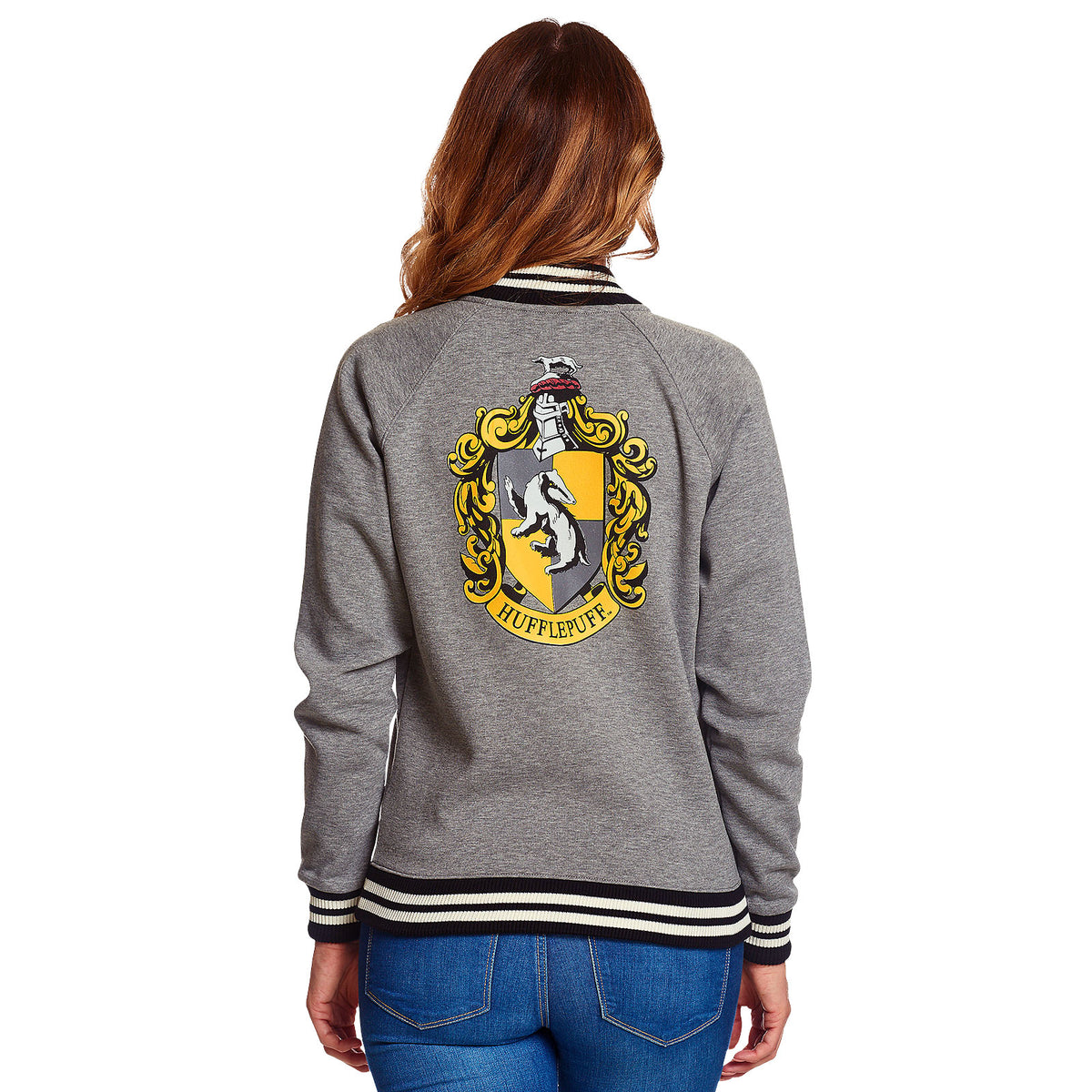 Productafbeelding Harry Potter - Hufflepuff Wapen College Jas Dames grijs