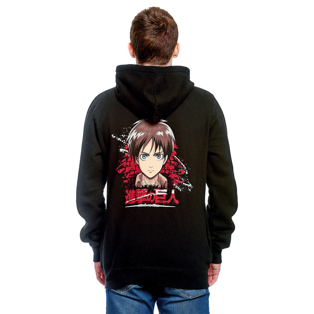 Image produit Attack on Titan - Sweat à capuche noir Eren Jaeger