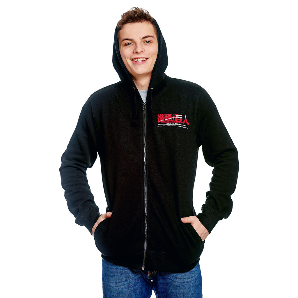 Image produit Attack on Titan - Sweat à capuche noir Eren Jaeger