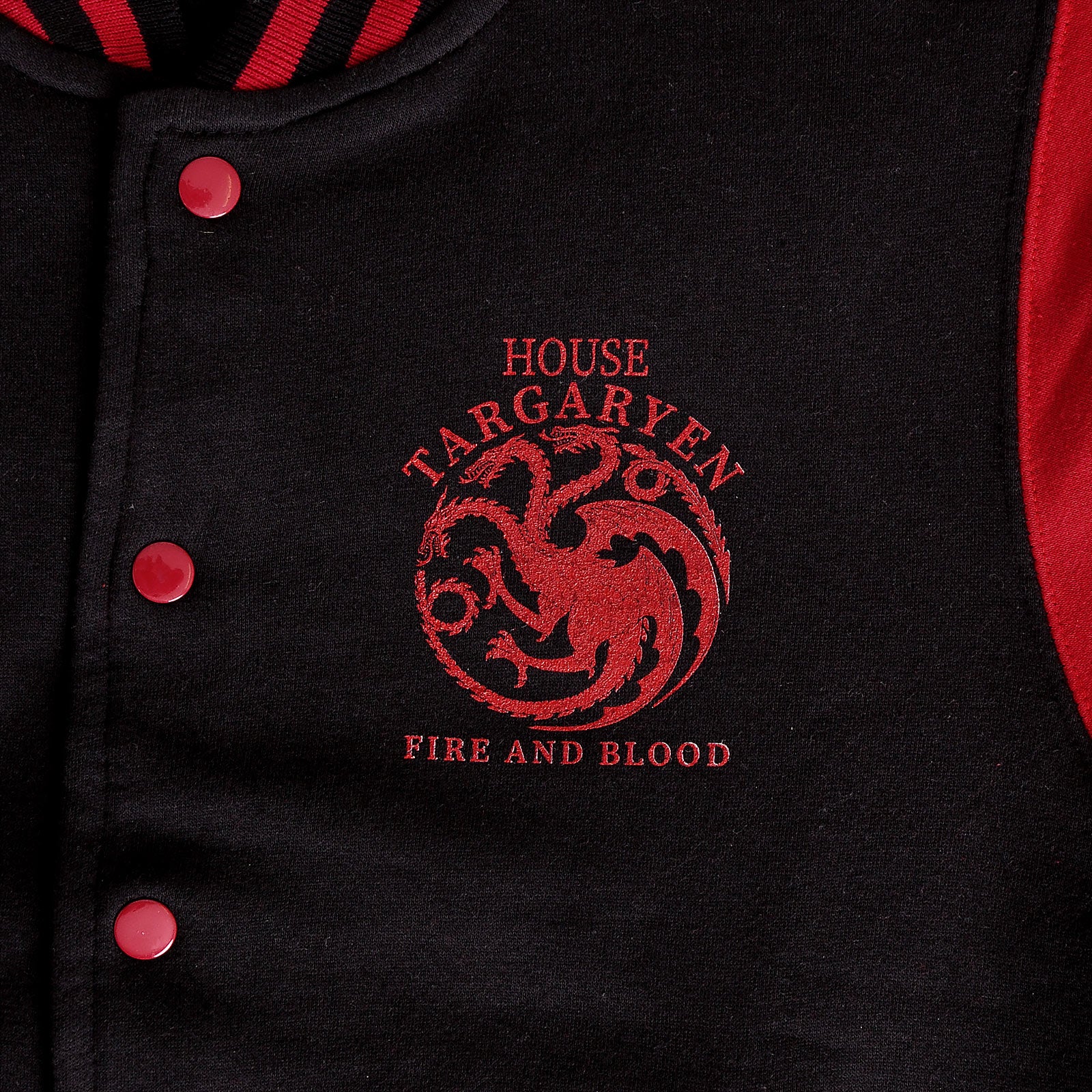 Productafbeelding Game of Thrones - Huis Targaryen Collegejasje zwart-rood