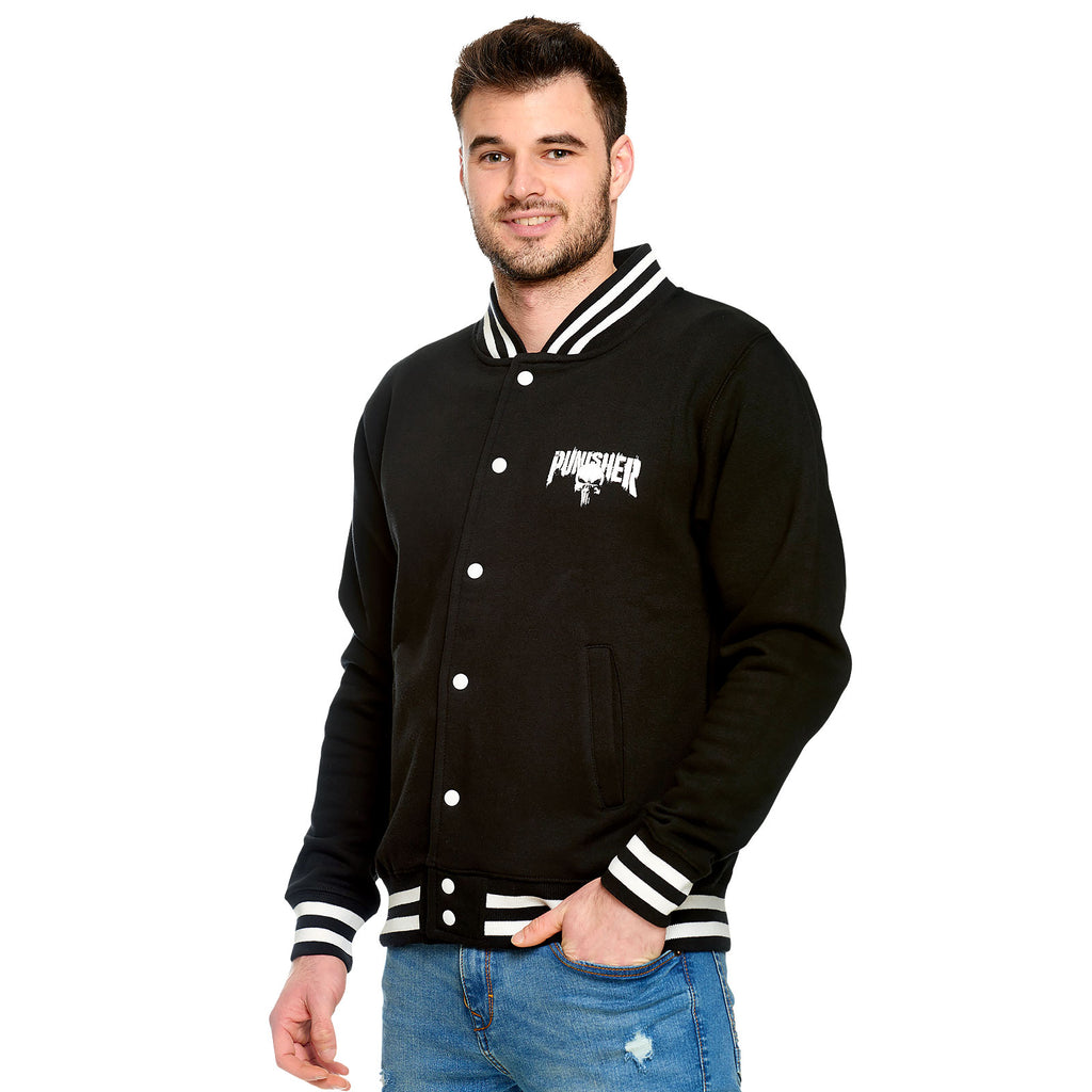 Image produit Punisher - Blood Skull Veste de collège noir-blanc