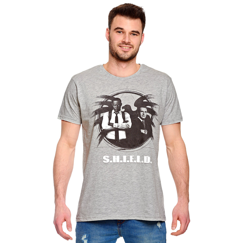 Image produit Captain Marvel - T-shirt Agents S.H.I.E.L.D. Gris