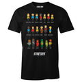 Image produit Star Trek - T-shirt personnages en pixels noir