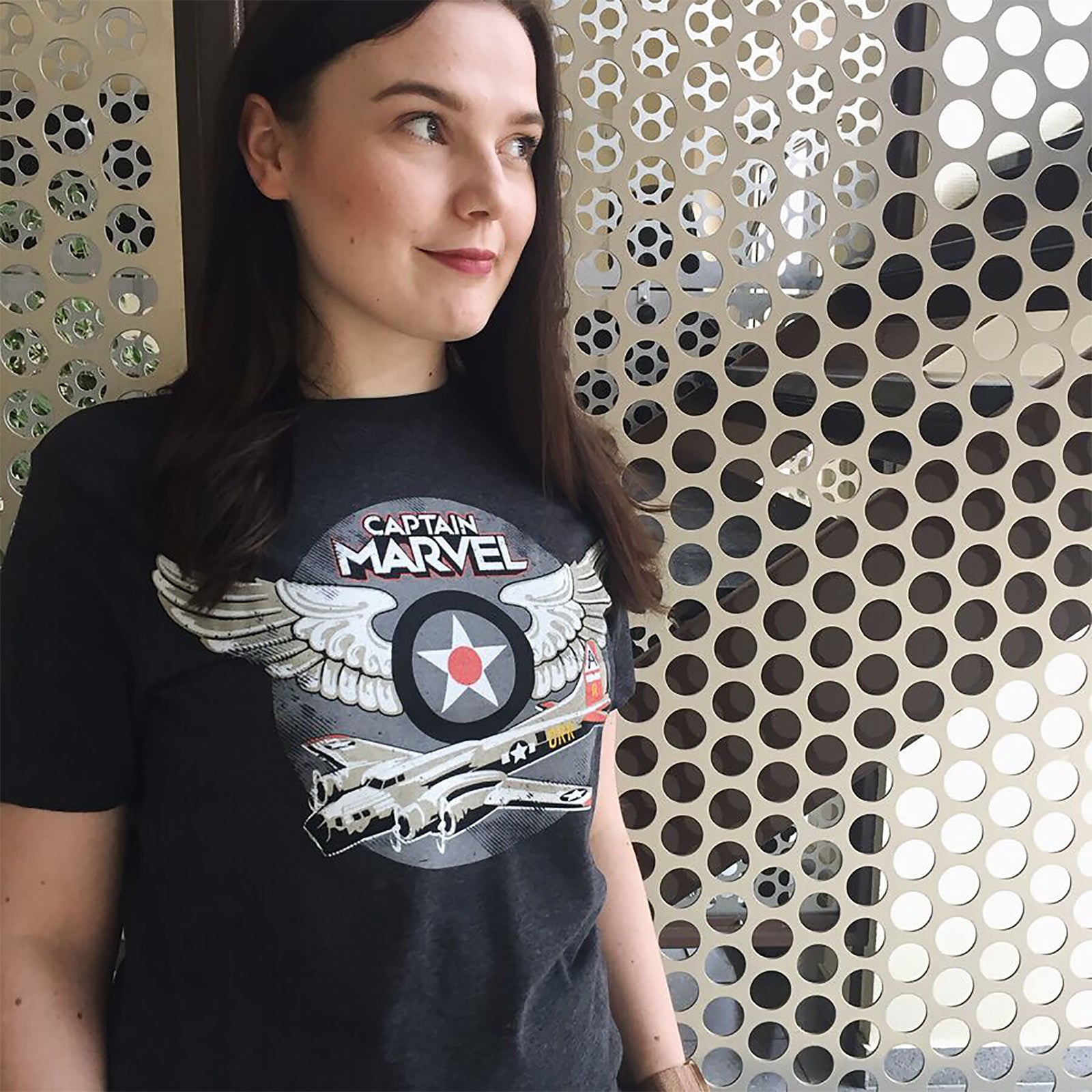 Produktbild Captain Marvel - Air Force Pilot T-Shirt grau