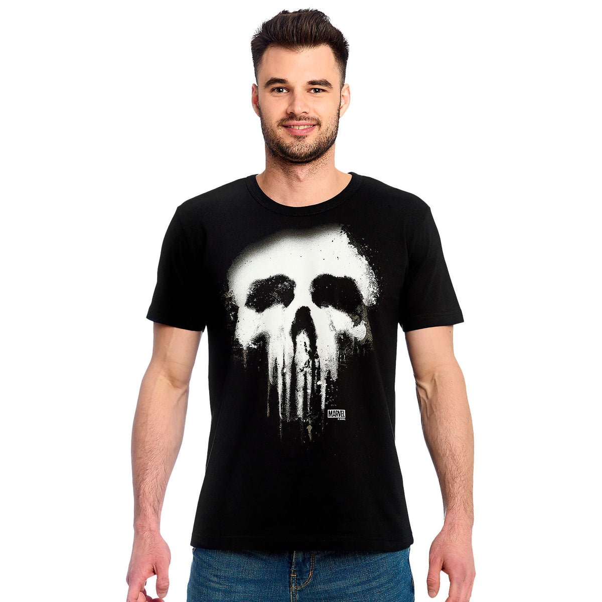 Productafbeelding Punisher - Faded Skull Logo T-shirt zwart