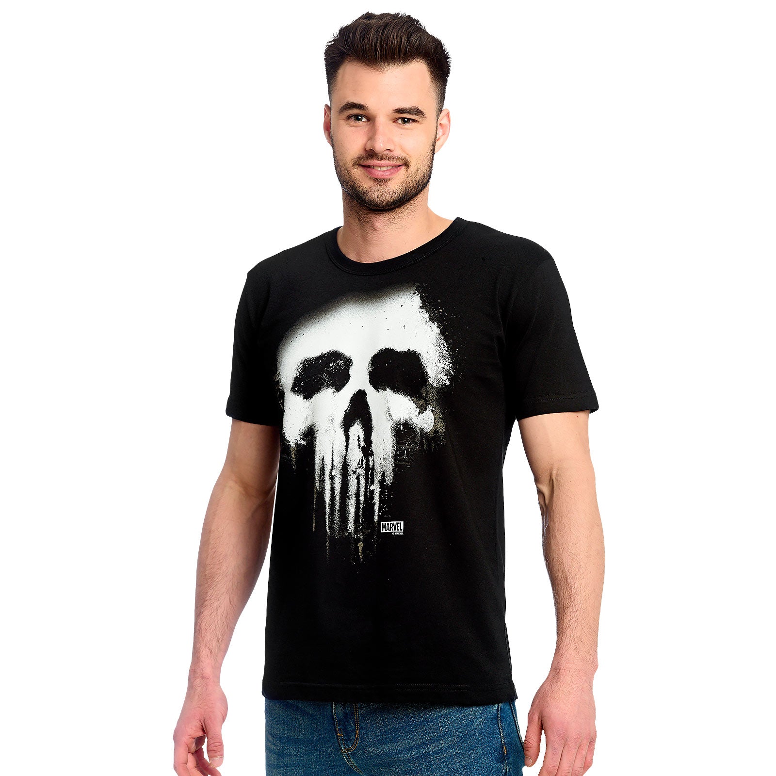 Productafbeelding Punisher - Faded Skull Logo T-shirt zwart