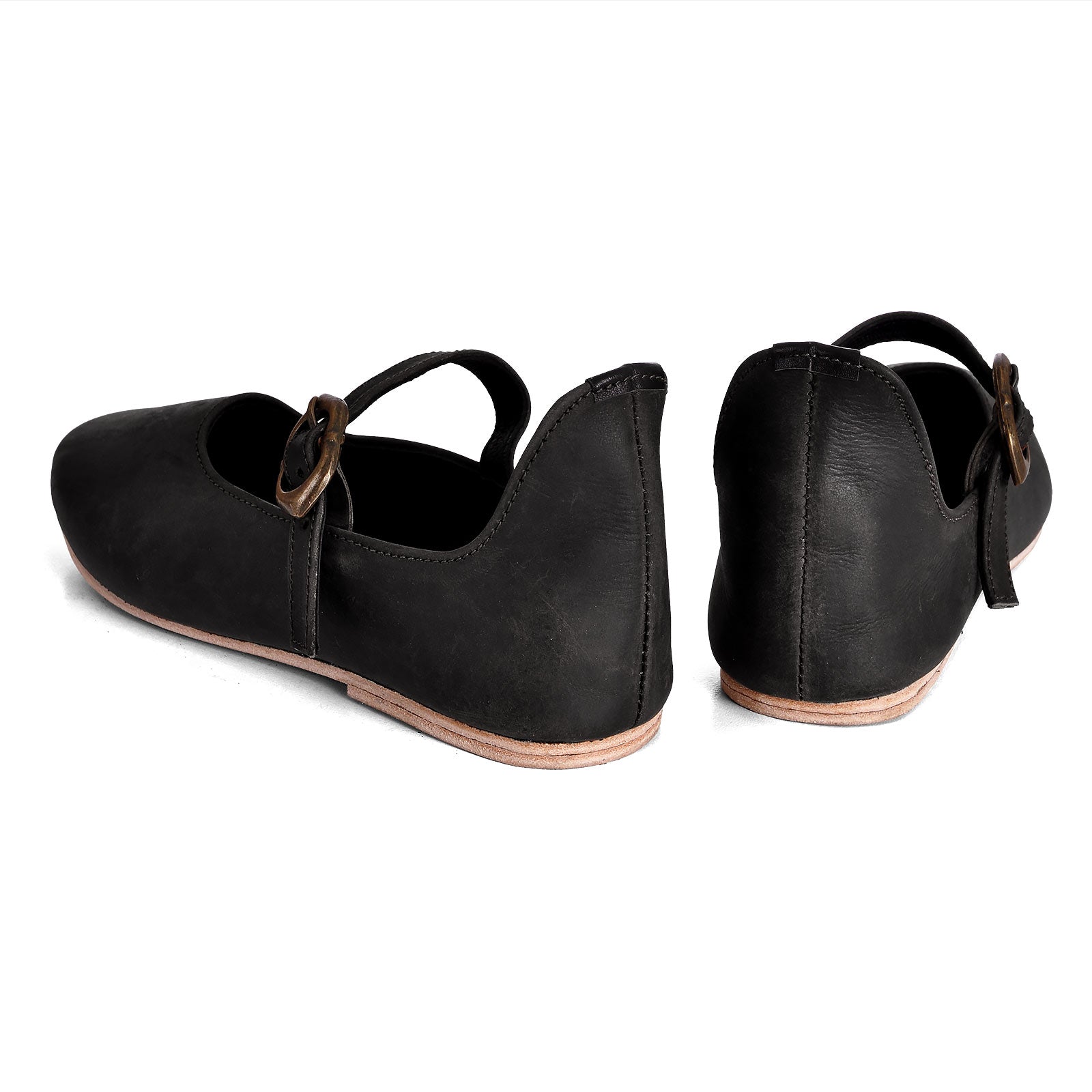 Productafbeelding Middeleeuwse Schoenen Cecilie Dames Zwart