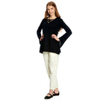 Image produit Blouse médiévale Lea avec capuche noire