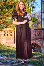 Image produit Robe d'été médiévale Lysa marron-beige