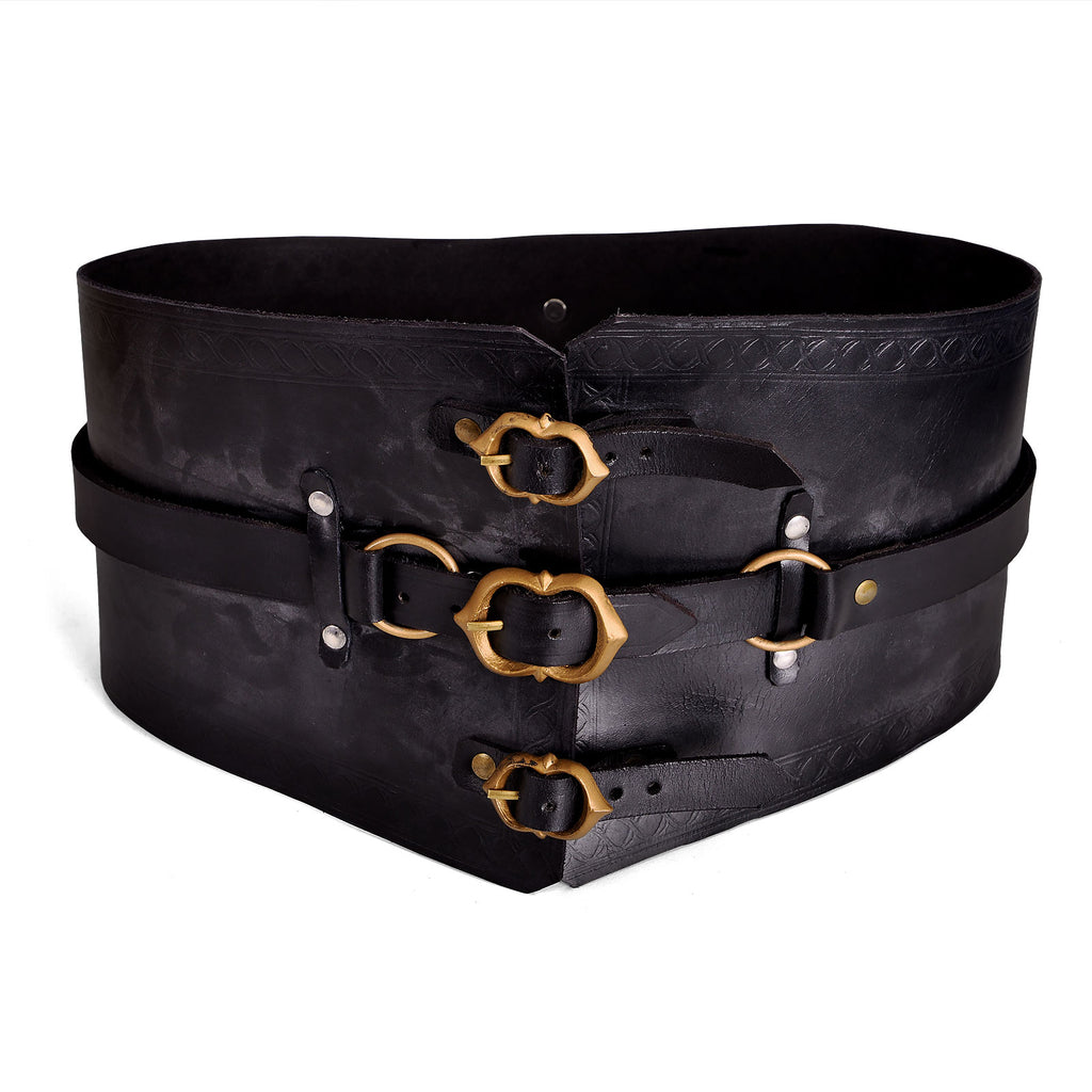 Productafbeelding Middeleeuwse Korset Riem Audrey Deluxe Zwart