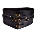 Productafbeelding Middeleeuwse Korset Riem Audrey Deluxe Zwart