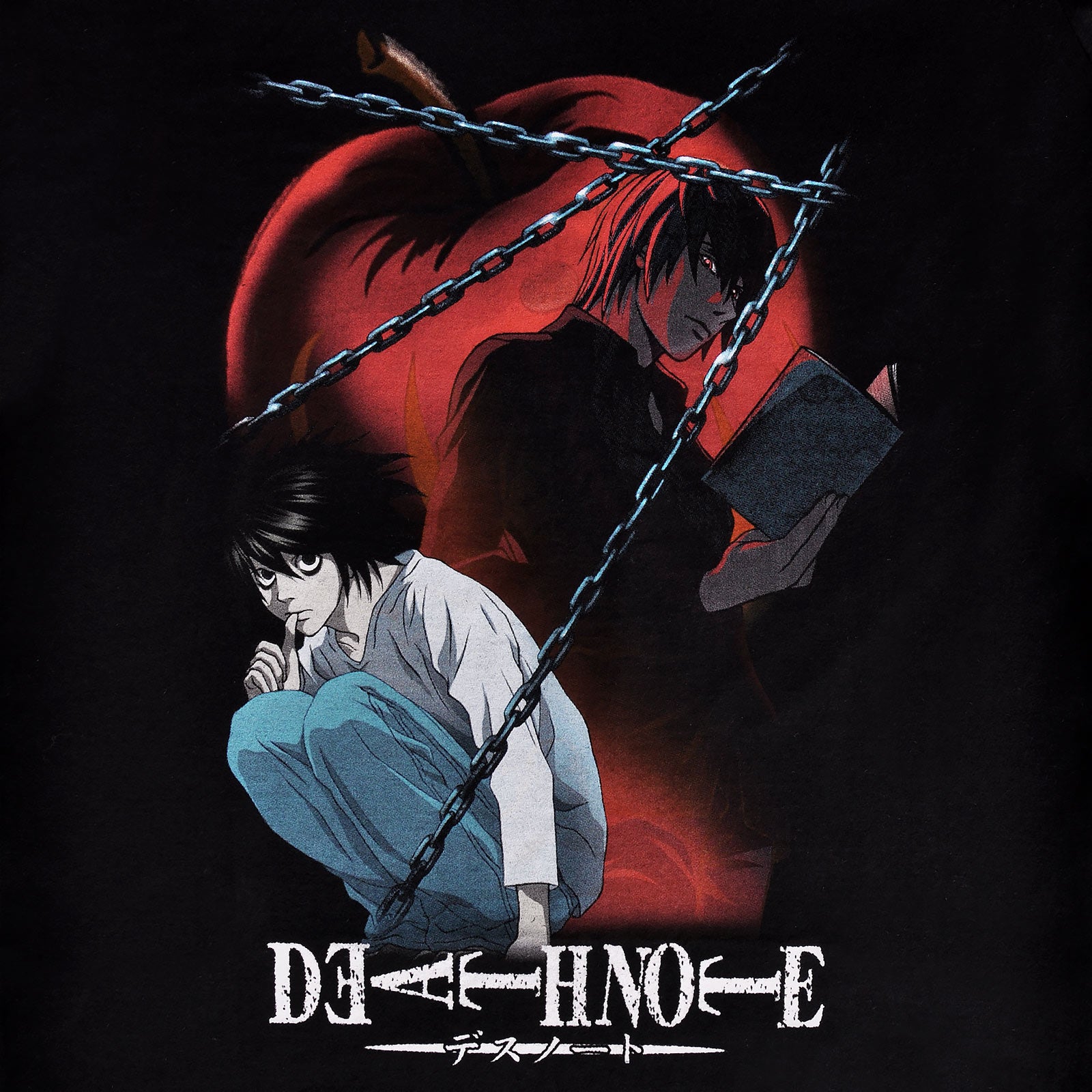 Productafbeelding Death Note - Geketende Notities T-Shirt zwart
