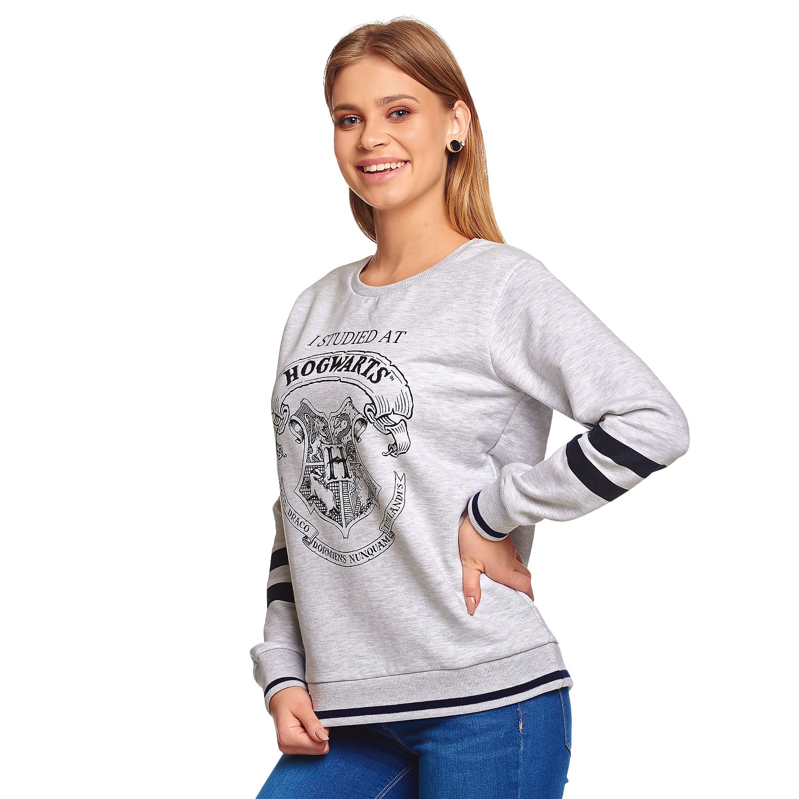 Productafbeelding Harry Potter - Ik heb gestudeerd aan Hogwarts Dames Sweater grijs