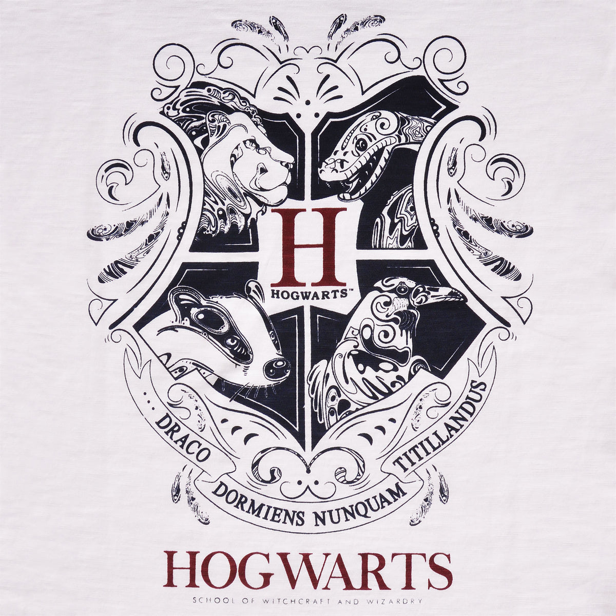 Productafbeelding Harry Potter - Hogwarts Wapenschild Dames T-shirt Wit
