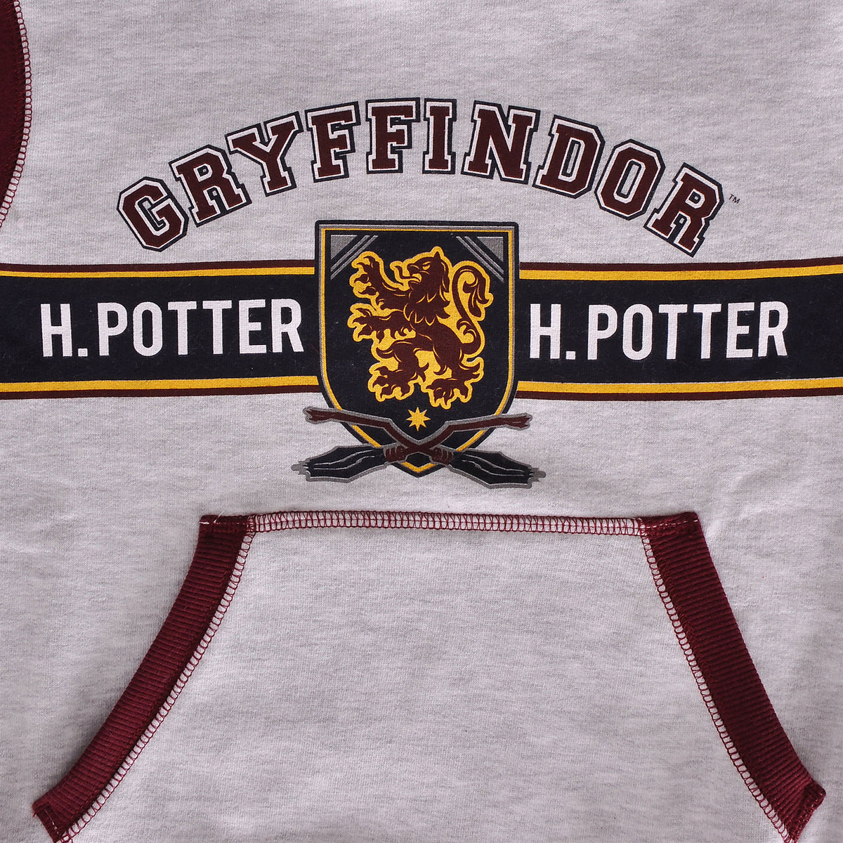 Image produit Harry Potter - Sweat à capuche Gryffondor pour enfants gris-rouge